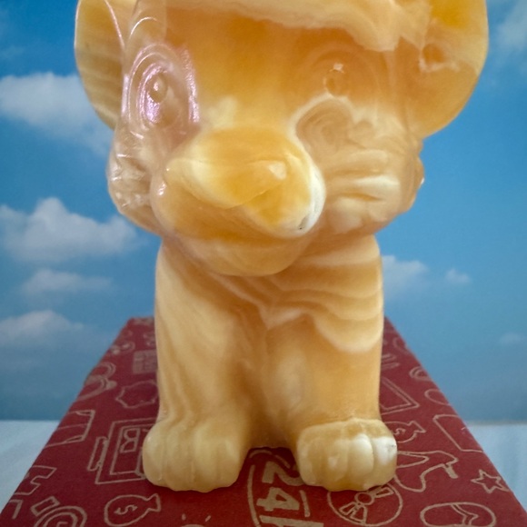 Other - Baby Simba Orange Calcite Figurine